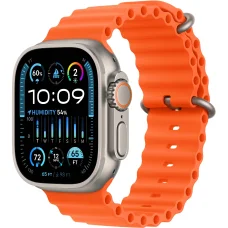 Apple Watch Ultra 2 49mm Titanium Case with Orange Ocean Band